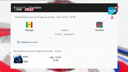 FLASH -INFOS -18H GMT - CE  04/ 10/ 2021 - PR: MARIAMA SYLLA DIOUF  - #LERALTV
