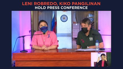 Download Video: Robredo, Pangilinan hold press conference