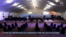 Filing of certificates of candidacy for 2022 Philippine elections | Friday, October 8