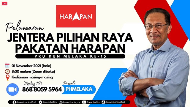 LIVE: Pakatan Harapan launches Malacca election machinery