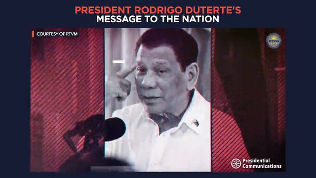 President Duterte's recorded message to the nation | Tuesday, November 9