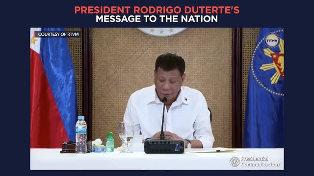 President Duterte's recorded message to the nation | recorded Monday, November 15