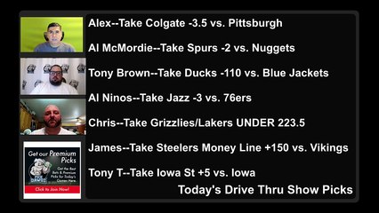 Live Free Picks Drive Thru Show NFL NHL NCAAB NBA Picks 12-9-2021