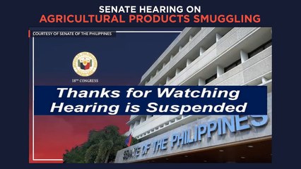 Download Video: Senate hearing on the smuggling of agricultural products