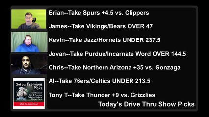 Live Free Picks Drive Thru Show NHL NCAAB NBA Picks 12-20-2021