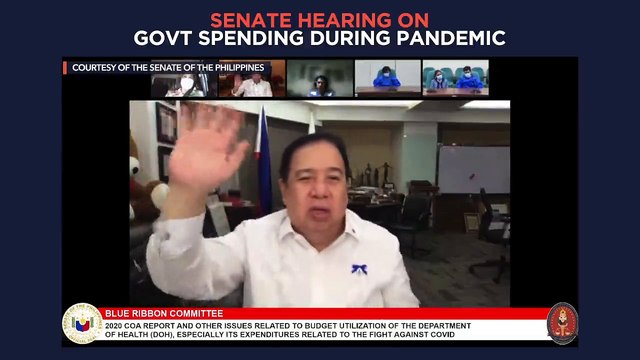 Senate hearing on Philippine government's pandemic deals with Pharmally