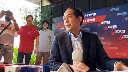 Atty Vic Rodriguez, spokesperson of Bongbong Marcos, holds press conference