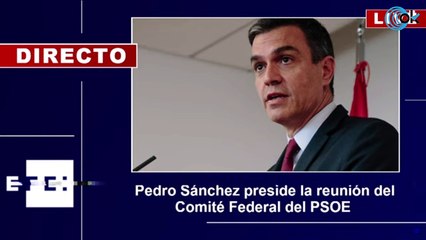 Directo:  Pedro Sánchez preside la reunión del Comité Federal del PSOE