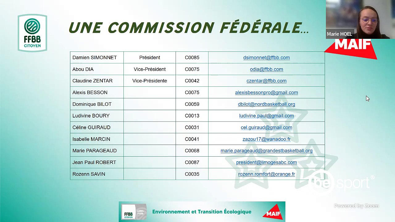 Webinaire Label FFBB Citoyen MAIF