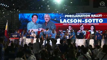 Ping Lacson-Tito Sotto proclamation rally