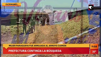 EN VIVO | Buscan a una mujer paraguaya que fue arrojada por un hombre al arroyo El Zaimán