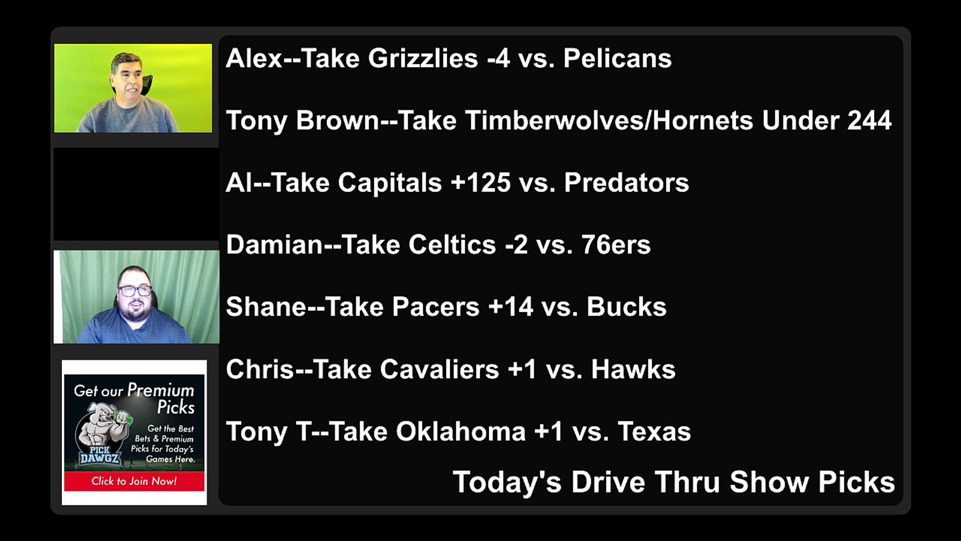 Live Free Picks Drive Thru Show NCAAB NBA Picks 2-15-2022