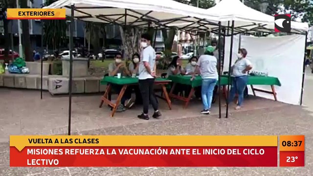 EN VIVO | Vuelta a clases. Misiones inicia con menos del 40% de los alumnos vacunados.