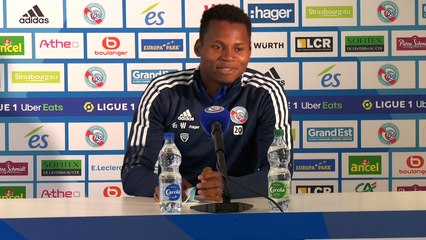 Habib Diallo en conférence de presse avant le déplacement à Saint-Etienne