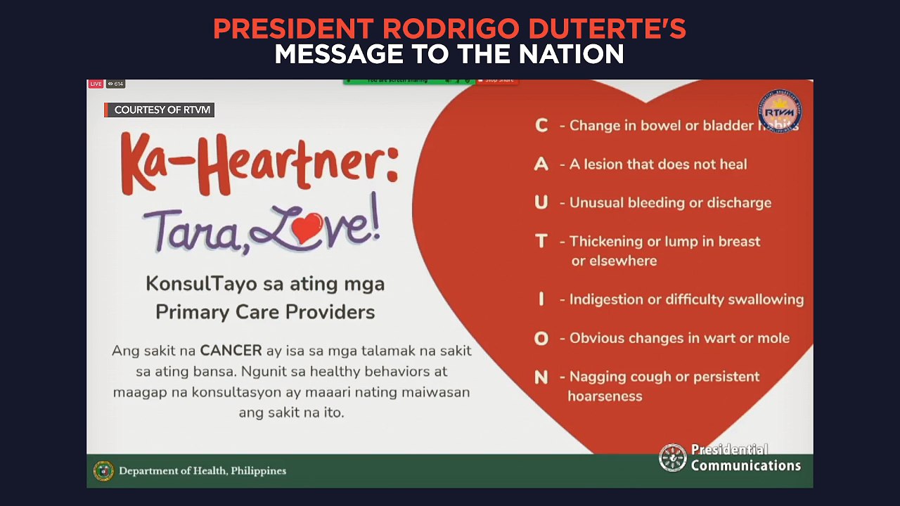 President Duterte's recorded message to the nation | Monday, February 21