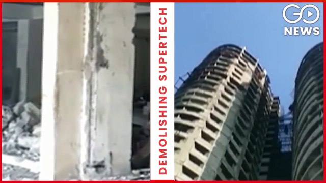 WATCH | DEMOLITION Of Supertech Tower Noida Sector 93-A Noida, 100 Workers Deployed