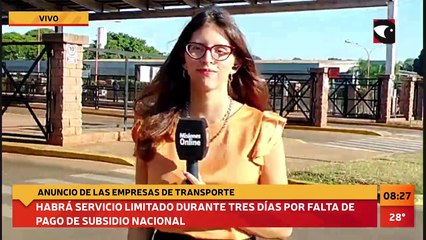 #Actualidad | Servicio de transporte limitado durante tres días por falta de pago del subsidio nacional