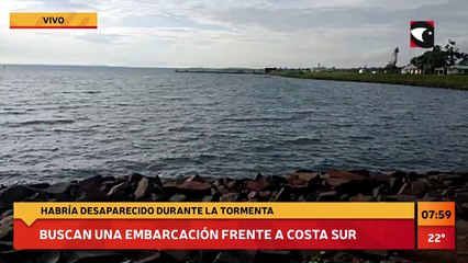 #Posadas | Buscan una embarcación frente a Costa Sur: habría desaparecido durante la tormenta