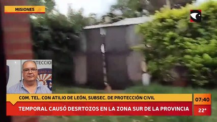 Temporal causó destrozos en zona sur de la provincia