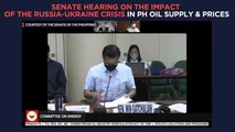 Senate hearing on Ukraine-Russia crisis effect on Philippine oil prices