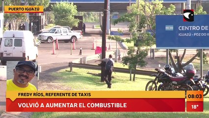 Nuevo aumentó de combustible: Puerto Iguazú continúa con la misma problemática. Entrevista a Fredy Ríos, referente de taxis en Puerto Iguazú.