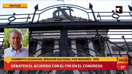 Debaten el acuerdo con el FMI en el Congreso de la Nación. Entrevista a Humberto Schiavoni, senador nacional por Misiones