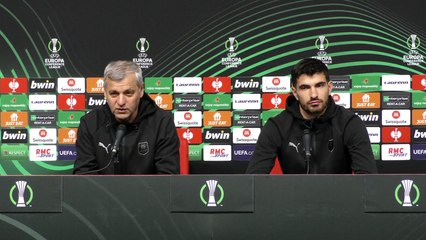 UECL. #SRFCLEI - Conférence de presse d'avant-match avec Martin Terrier et Bruno Genesio