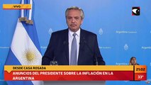Anuncios del Presidente de la Nación sobre la inflación en Argentina