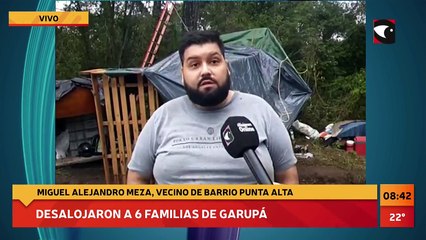Garupá | Desalojaron a 6 familias que vivían hace 25 años en el lugar y denuncian que quedaron en la calle