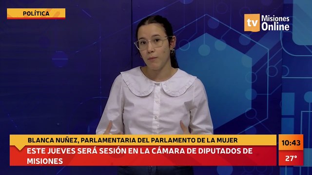 #Política | Este jueves habrá sesión en la Cámara de Diputados de Misiones. Entrevista a Blanca Nunez, parlamentaria del Parlamento de la Mujer