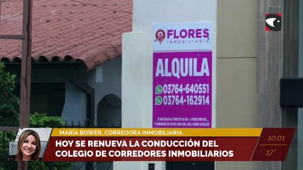 #Actualidad | Hoy se renueva la conducción del colegio de corredores inmobiliarios. Entrevista con María Bower, corredora inmobiliaria.