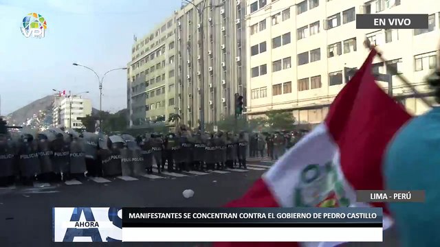 En Vivo | Manifestantes en #Perú se concentran contra el gobierno de Pedro Castillo - #05Abr - Ahora
