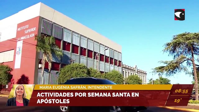 Actividades por Semana Santa en Apóstoles. Entrevista a María Eugenia Safrán, intendente