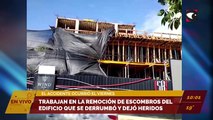 #Posadas | Trabajan en la remoción de escombros del edificio derrumbado