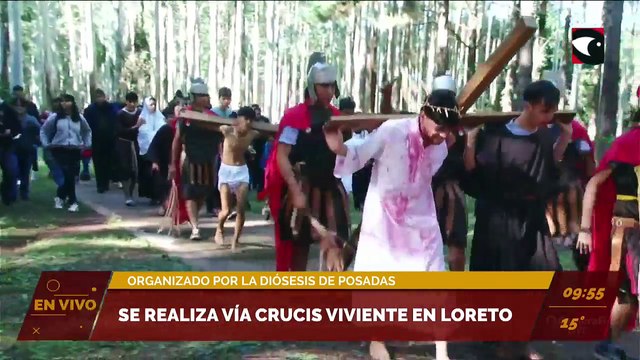 Vía crucis viviente en Loreto