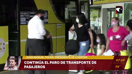 Continúa el paro de transporte de pasajeros. Entrevista a Juan Manuel Fouce, presidente de CAEMTAP.