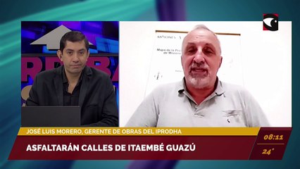 Asfaltarán calles de Itaembé Guazú. José Luis Morero, gerente de Obras del IPRODHA