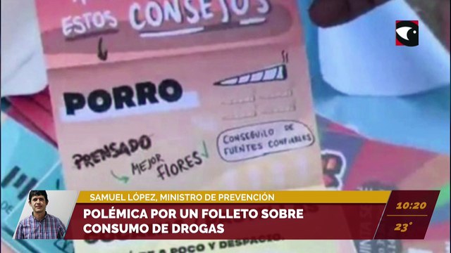 Polémica por un folleto sobre consumo de drogas. Samuel López, SAMUEL LÓPEZ, ministro de prevención.