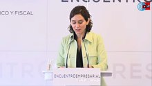 Díaz Ayuso presenta el modelo económico y fiscal de la Comunidad de Madrid a empresarios asturianos