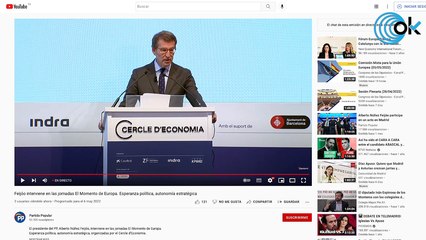 DIRECTO: Feijóo interviene en las jornadas El Momento de Europa
