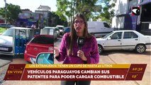 Vehículos paraguayos cambian sus patentes para poder cargar combustible