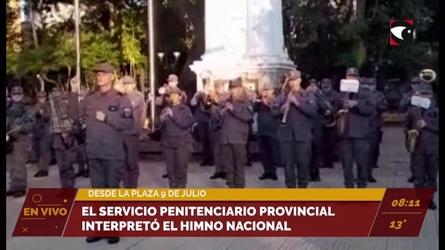 El servicio penitenciario provincial interpretó el himno nacional