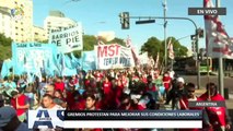 En Vivo | Manifestaciones en Buenos Aires para mejorar la condición laboral de trabajadores - 12May