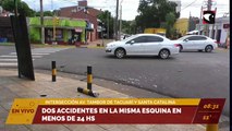 Dos accidentes en la misma esquina en menos de 24 horas