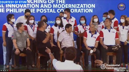 President Rodrigo Roa Duterte attends the launching of the Digital Innovation and Modernization of the Philippine Postal Corporation (PHLPost)