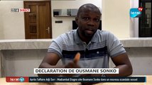 URGENT DECLARATION DE OUSMANE SONKO