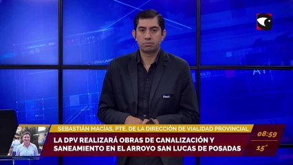 La Dirección Provincial de Vialidad realizará obras de canalización y saneamiento en el arroyo San Lucas de Posadas.