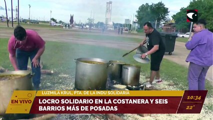 Locro solidario en la Costanera de Posadas
