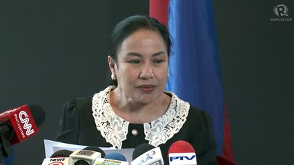 Incoming Press Secretary Trixie Cruz-Angeles holds briefer