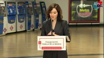 DIRECTO: Díaz Ayuso inaugura el Pasillo de la Música en la estación de Metro Estadio Metropolitano